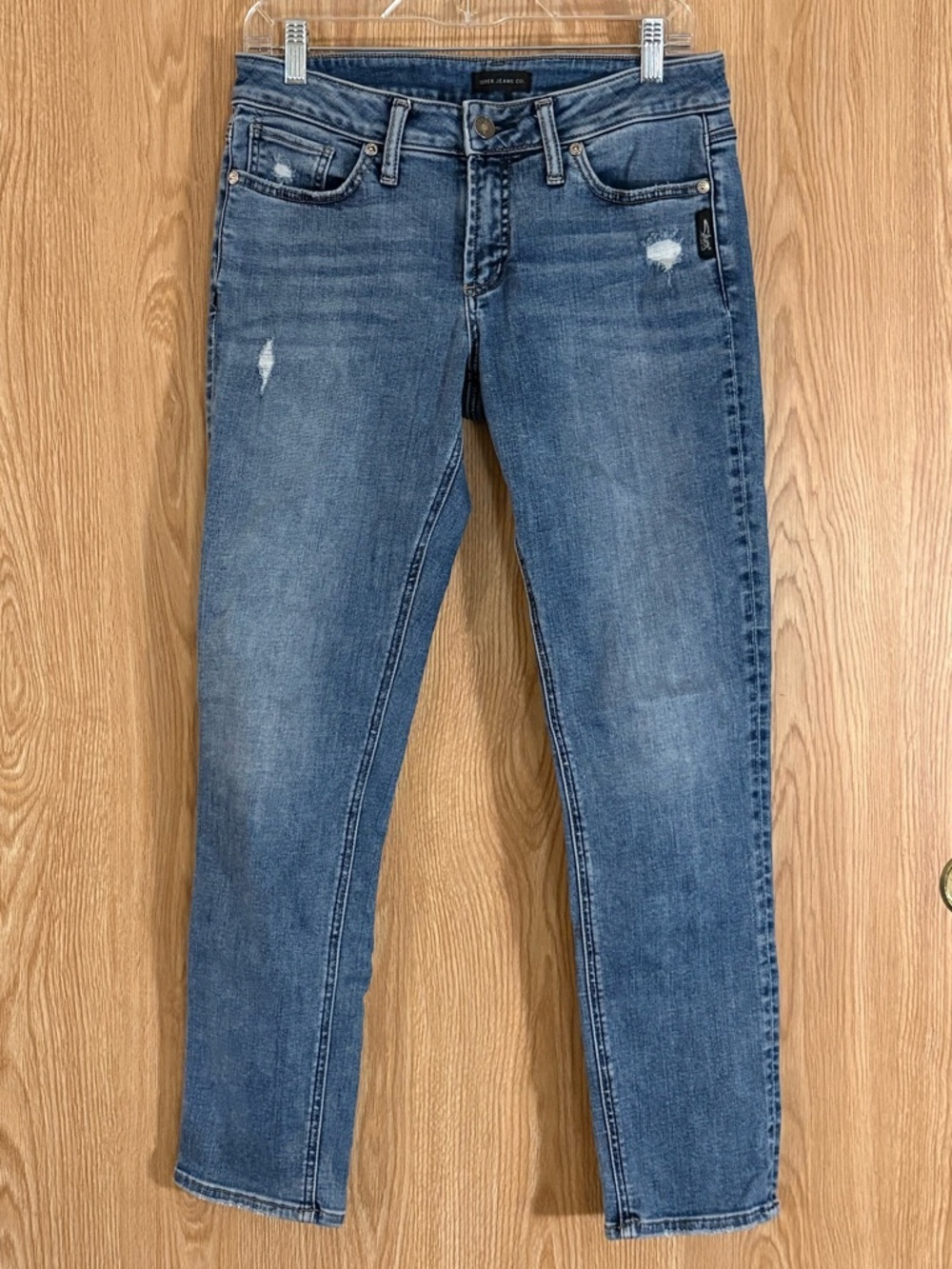 Silver Jeans Suki Slim Distressed Ankle Jeans